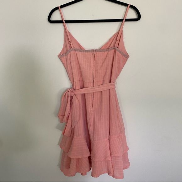 Francesca’s Pale Pink Ruffle Mini Dress - Picture 2 of 4